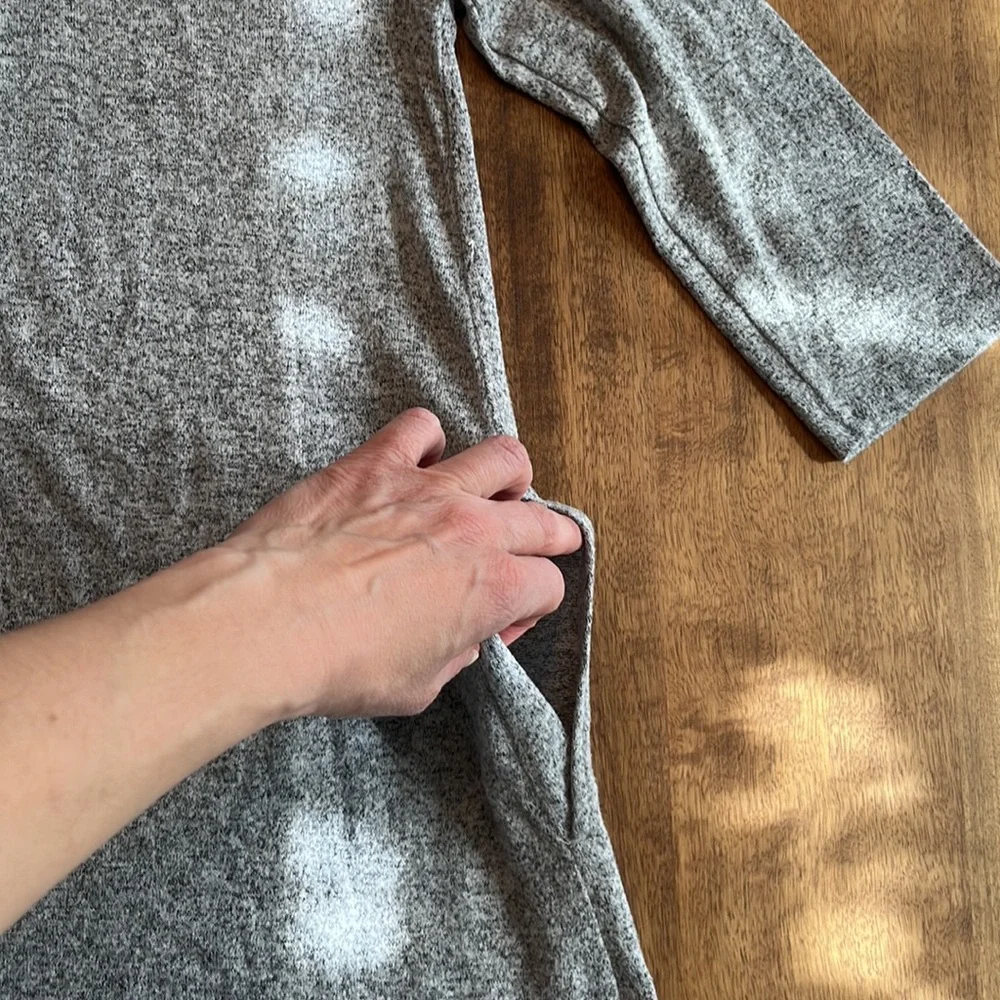 Sweater dress Old Navy grey knit big girls 14